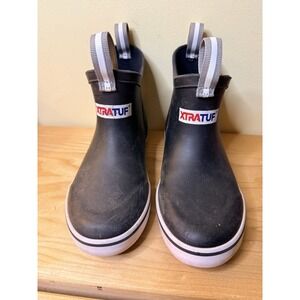 Xtratuf Kid's Ankle Deck Boot - Black Size 1 Waterproof Rain Boots